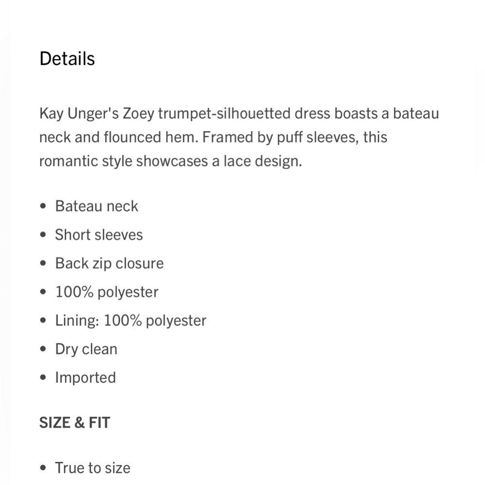 Kay Unger New York Zoey Lace Tea Length Dress - Picture 5 of 17